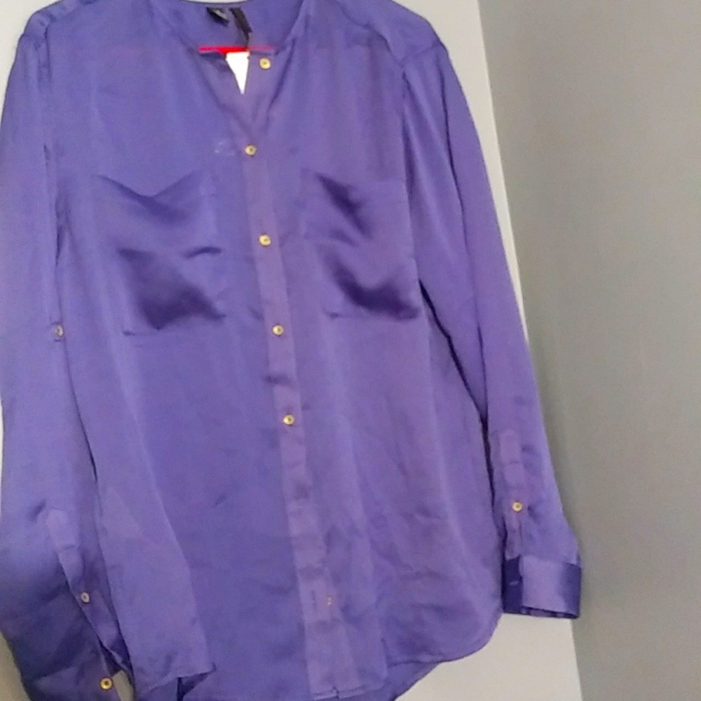 Long sleeve light weight work blouse size 8